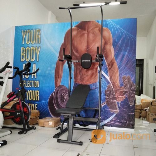 Pull Up Bar Multi Fungsi Lengkap Dengan Bench Nya