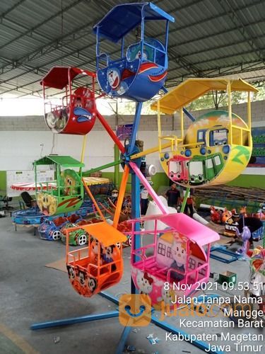 Odong Odong Hijau Kereta Api Mini Komedi Putar Safari Pancingan Elektrik