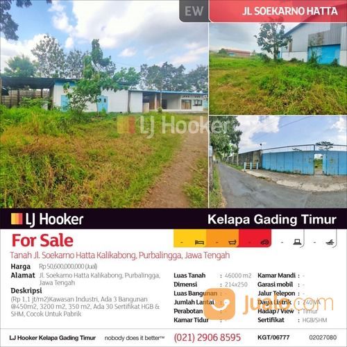 Tanah Jl. Soekarno Hatta Kalikabong, Purbalingga, Jawa Tengah