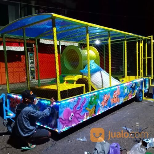 Odong Odong Komedi Putar Safari Gerobak Badut - Mandi Bola Portable