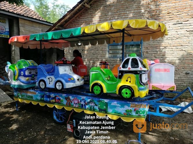 Odong Odong Tayo Robocar - Pancingan Elektrik Mini Coaster