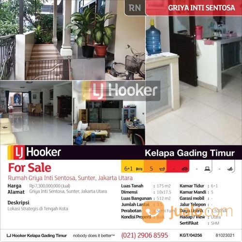 Rumah Griya Inti Sentosa, Jl. Griya Lestari Sunter, Jakarta Utara