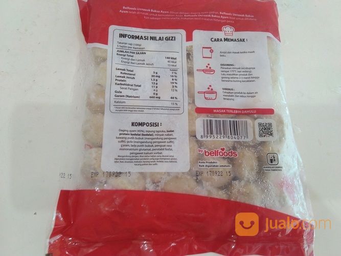 Belfoods Bakso Ayam 500 Gram Harga Hemat