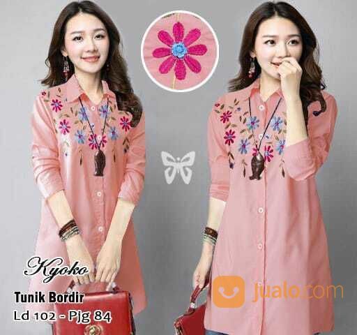 Tunik Kyoko - Warna Peach - Uk.L - Pakaian Wanita - Atasan Wanita - Tunik Wanita