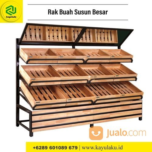 Rak Buah Susun Kayu, WA +62896-0108-9679