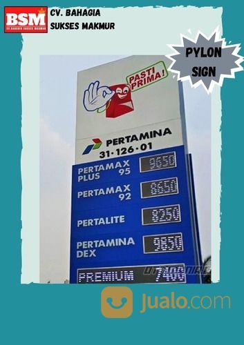 PEMBUATAN PYLON SIGN PERTAMINA
