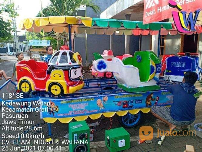 Odong Odong Kereta Lantai Robocar Tayo - Kereta Panggung Wisata