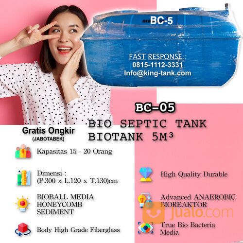 BIOTANK Tangki BIOTECH BIOFIL 5000 Liter / 5m3