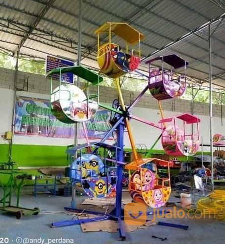 Kincir Mini Isi 6 Full Plat - Odong Odong Kereta Panggung Mini Coaster