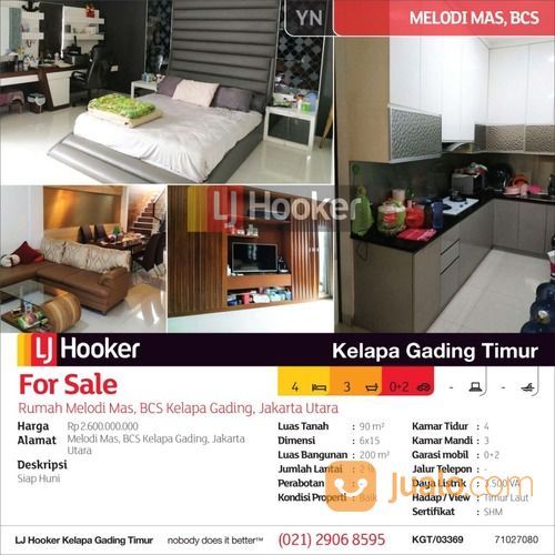 Rumah Jl. Melodi Mas, Griya Pratama, Kelapa Gading, Jakarta Utara