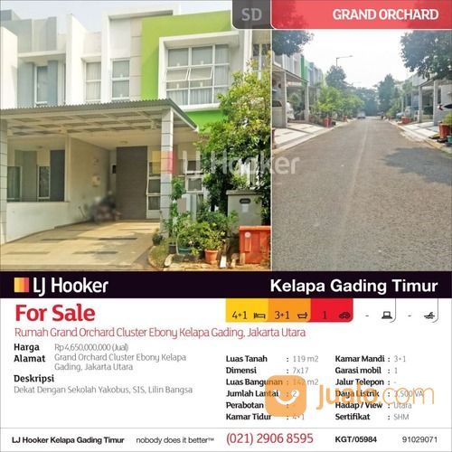 Rumah Grand Orchard Cluster Ebony Kelapa Gading, Jakarta Utara
