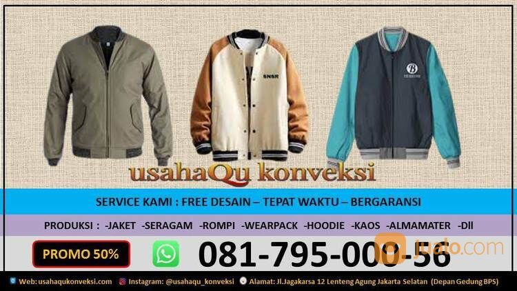 Jasa Konveksi Pembuatan Jaket Bomber Murah Di Jakarta Selatan // UsahaQukonveksi.Com - O8I795OOO56