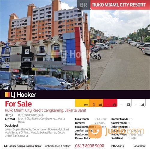 Ruko Miami City Resort Cengkareng, Jakarta Barat