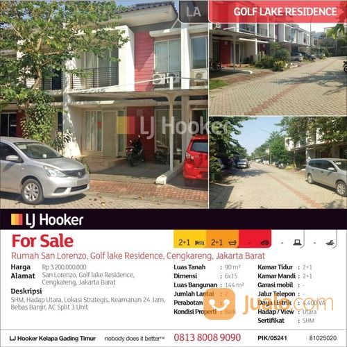 Rumah Golf Lake Residence, Cengkareng, Jakarta Barat