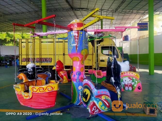 Kora Kora Odong Odong Kapal Ayun - Pancingan Air Fiber Komedi Putar Gantung