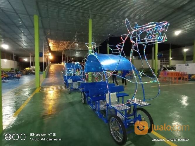 Kora Kora Odong Odong Kapal Ayun - Pancingan Air Fiber Komedi Putar Gantung