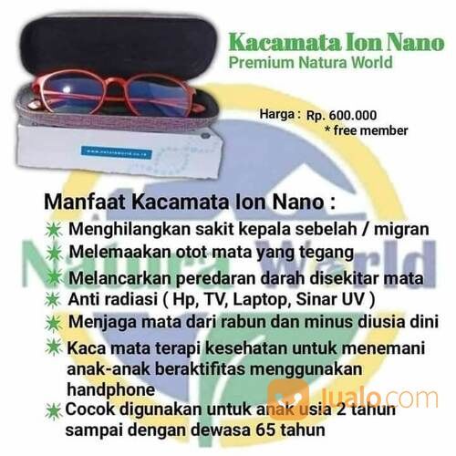 Kacamata Terapi Ion Nano Anti Radiasi Model Terbaru Dari Natura World
