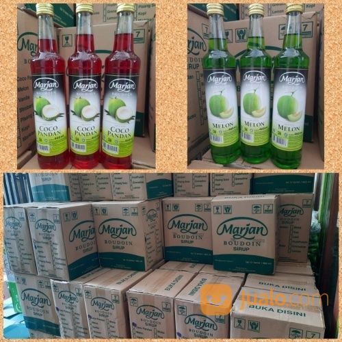 Supplier Sirup Marjan Cocopandan Isi 12 Kemasan Botol 460ml Dus