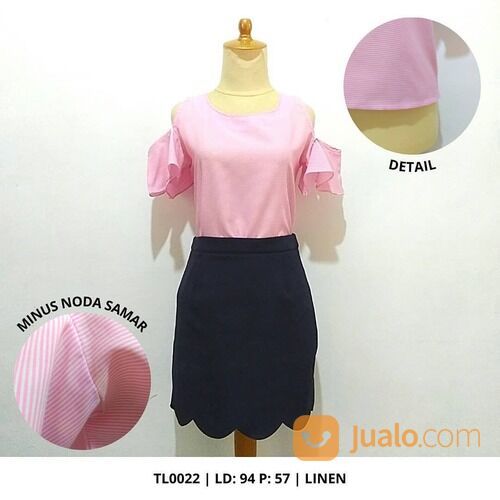 Pinky Off Shoulder (Promo Thrift Atasan Wanita Korea TL0022)