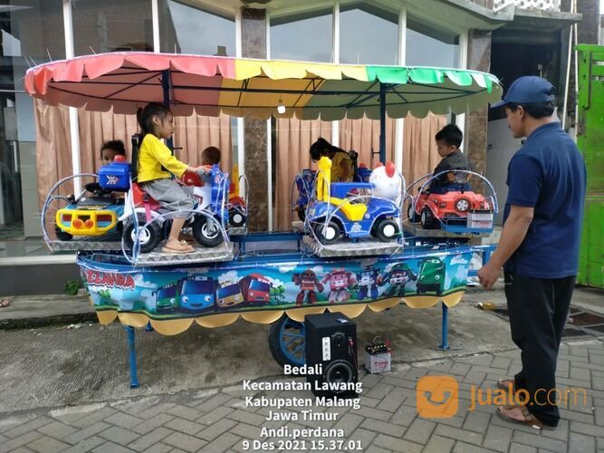 Odong Odong Kereta Mini Wisata Mesin Mobil - Kereta Panggung Full Aksesoris