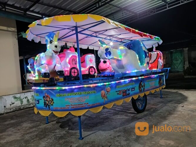 Odong Odong Kereta Mini Wisata Mesin Mobil - Kereta Panggung Full Aksesoris