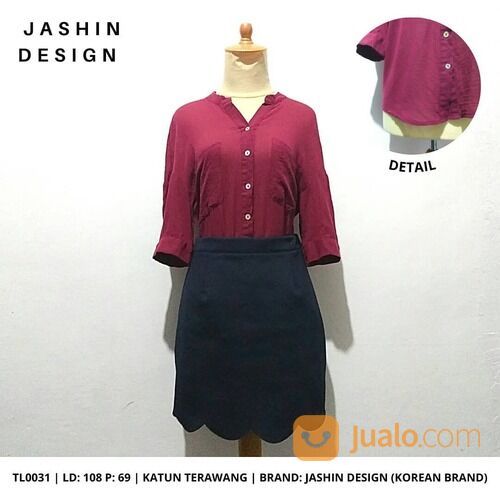 Jashin Design Simple Shirt (Promo Thrift Atasan Wanita Korea TL0031)
