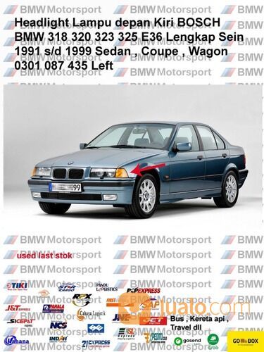 Lampu Depan Kiri BOSCH BMW 318 320 323 325 E36 Lengkap Sein Headlight 0301 087 435 Left
