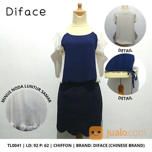 Diface Simple Blouse (Promo Thrift Atasan Wanita Korea TL0041)