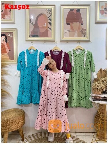 Grosir Gamis Anak Murah Solo Klewer Rp.37.500 Minim 6 Pcs