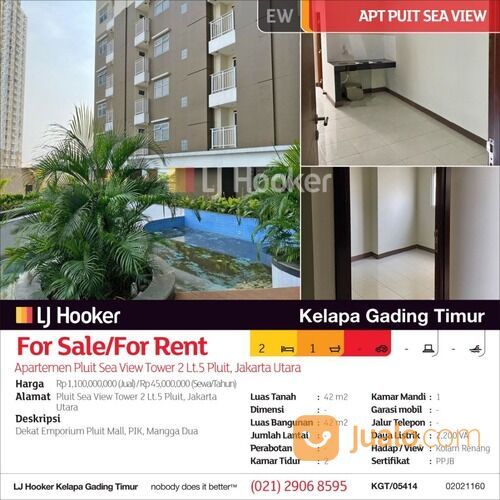 Apartemen Pluit Sea View Tower 2 Lt.5 Pluit, Jakarta Utara