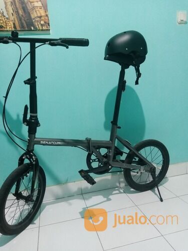Sepeda Lipat Trandy Masa Kini SENATOR, Barang Masih Bagus Dan Mulus Siap Di GOWESS,Free Helm.