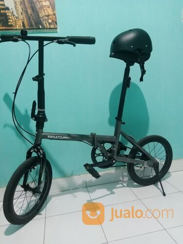 Sepeda Lipat Trandy Masa Kini SENATOR, Barang Masih Bagus Dan Mulus Siap Di GOWESS,Free Helm.