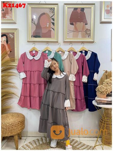 Grosir Gamis Anak Voxy Gresik | Rp 37.500 Minim 6 Pcs