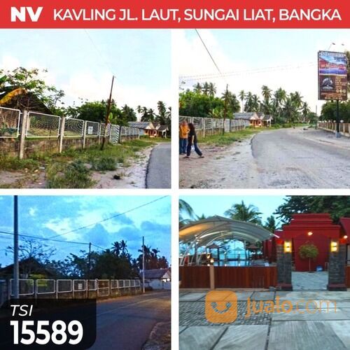 (TSI/15589) Kavling Jl. Laut, Sungai Liat, Bangka, 3.587 M, SHM