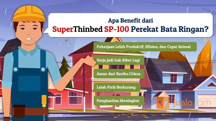 Pakai Lem Perekat Hebel Berkualitas Tinggi SuperThinbed Sp-100