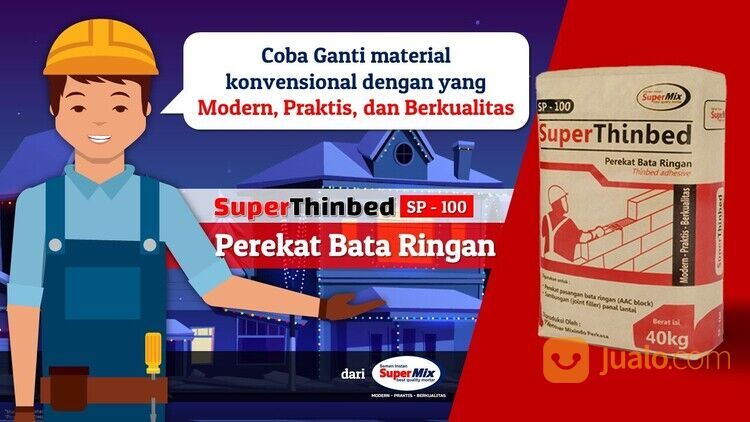 Pakai Lem Perekat Hebel Berkualitas Tinggi SuperThinbed Sp-100