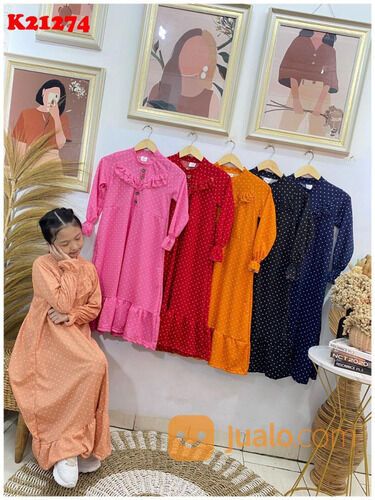 Grosir Baju Gamis Anak Voxy Murah Di Jambi | Rp 37.500 Minim 6 Pcs