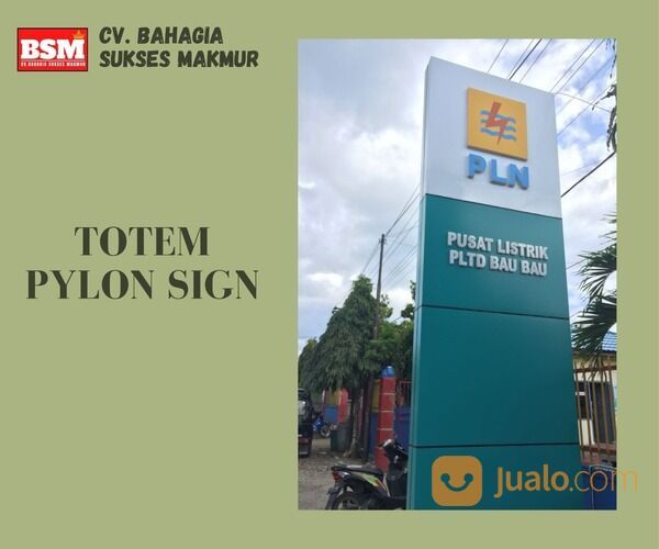 TOTEM PLN PULAU BUTON PYLON SIGN PLN