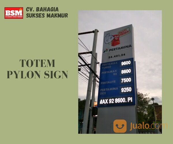 TOTEM PERTAMINA ( BIRU ) PYLON SIGN SPBU