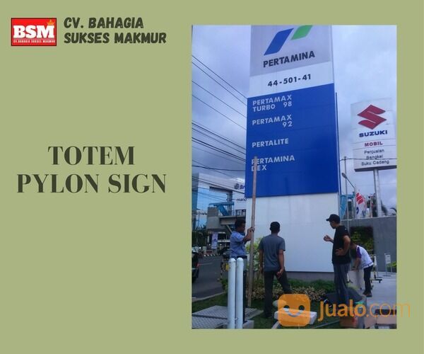 TOTEM PERTAMINA ( BIRU ) PYLON SIGN SPBU