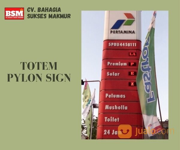 TOTEM PERTAMINA PYLON SIGN SPBU