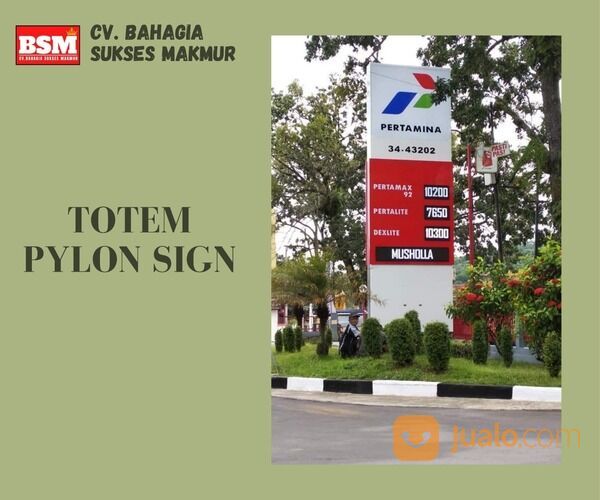 TOTEM PERTAMINA PYLON SIGN SPBU