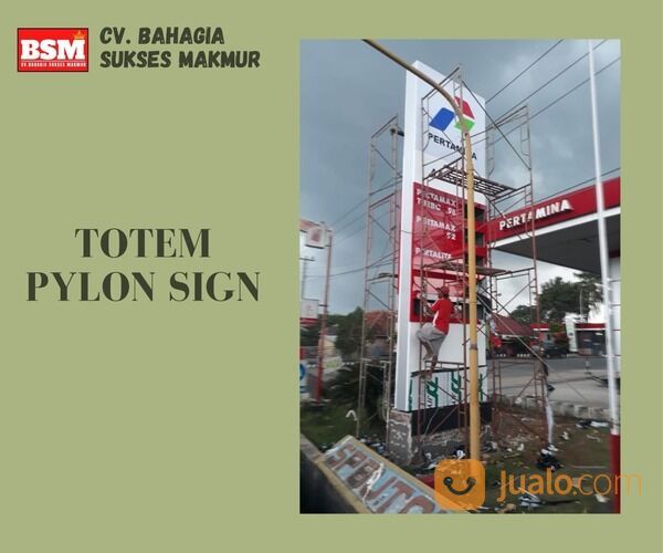 TOTEM PERTAMINA PYLON SIGN SPBU