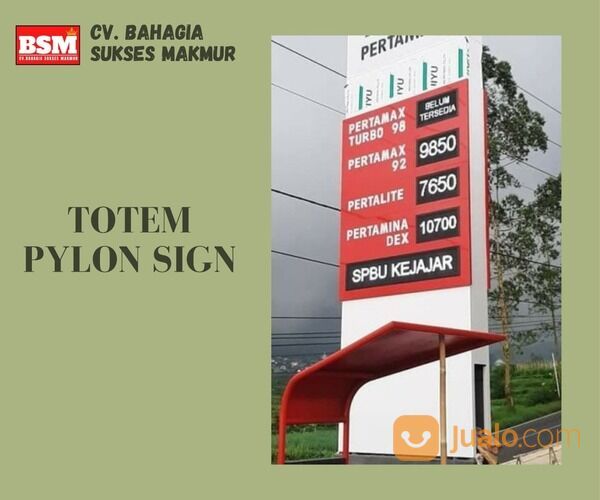 TOTEM PERTAMINA PYLON SIGN SPBU