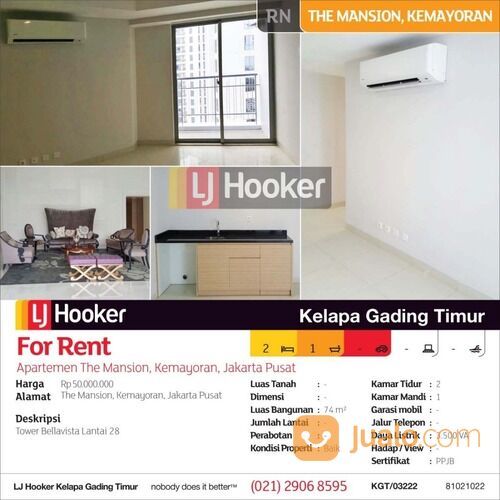 Apartemen The Mansion Tower Jasmine Bellavista Lantai 28, Kemayoran, Jakarta Pusat