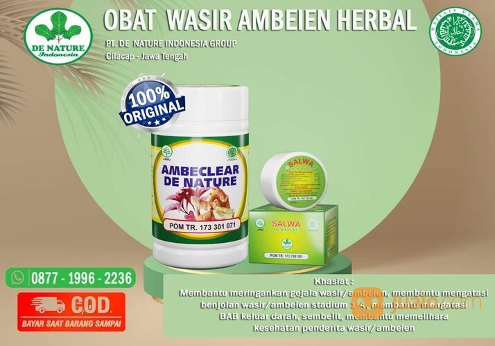 Obat Pengempis Benjolan Luar Wasir Ambeien Ambeyen Alami Ambecelar Salwa De Nature (Ter-Murah)