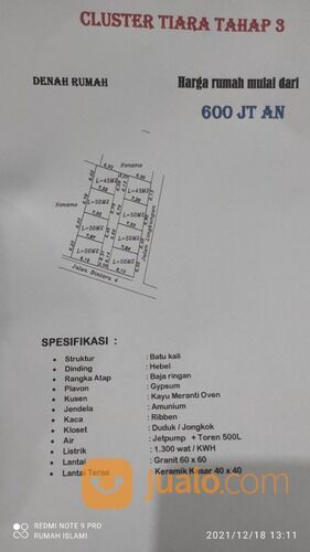 Rumah Cluster Tiara 3 Bintara Jaya Bekasi Barat