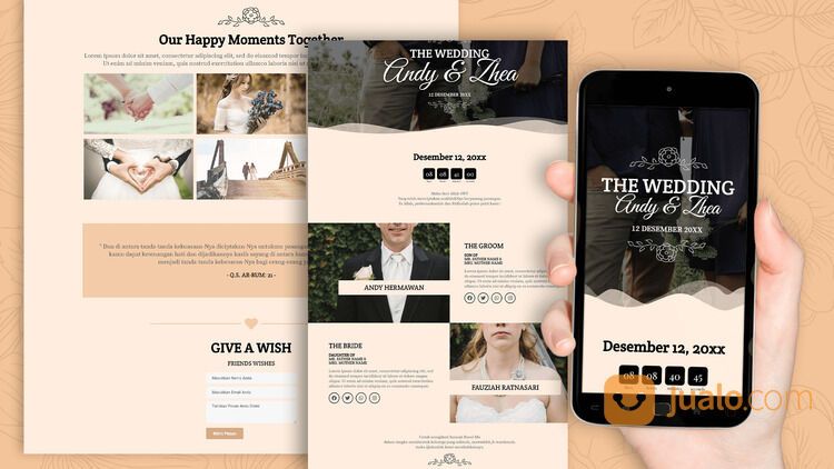 Undangan Pernikahan Mewah Website Gratis Video