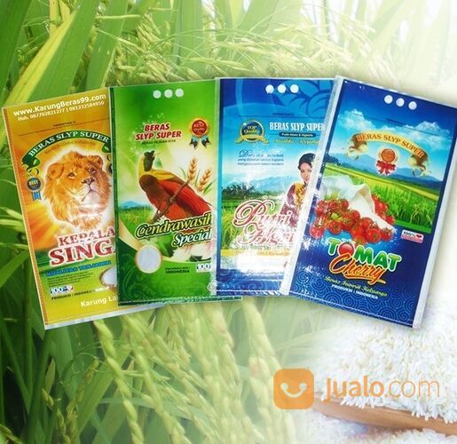 Produsen Karung Beras Laminasi, Transparan, Putih Polos, Hijau