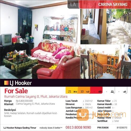 Rumah Komplek Carina Sayang, Jembatan Tiga, Jakarta Utara